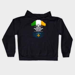 Irish Grown With Kosovan Roots - Gift for Kosovan With Roots From Kosovo Kids Hoodie